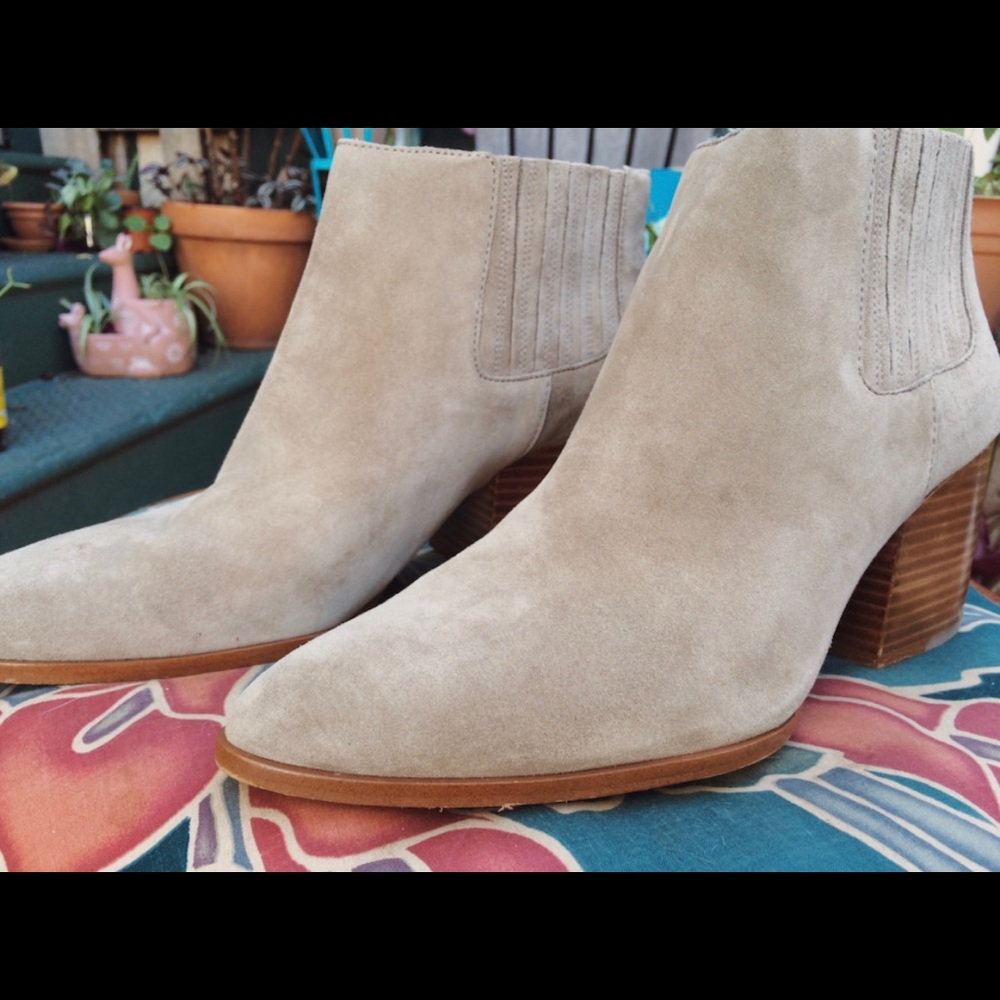 1. State Camel Colored “Jemore” Booties, Size 11m - image 1